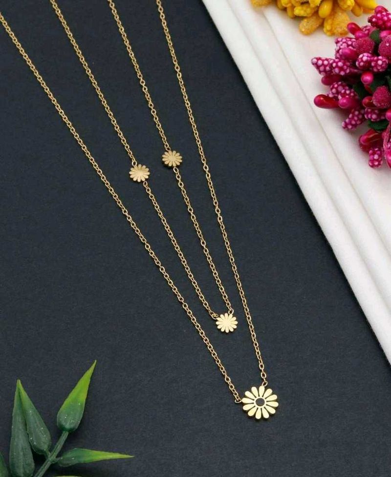 Double Layer Flora Necklace